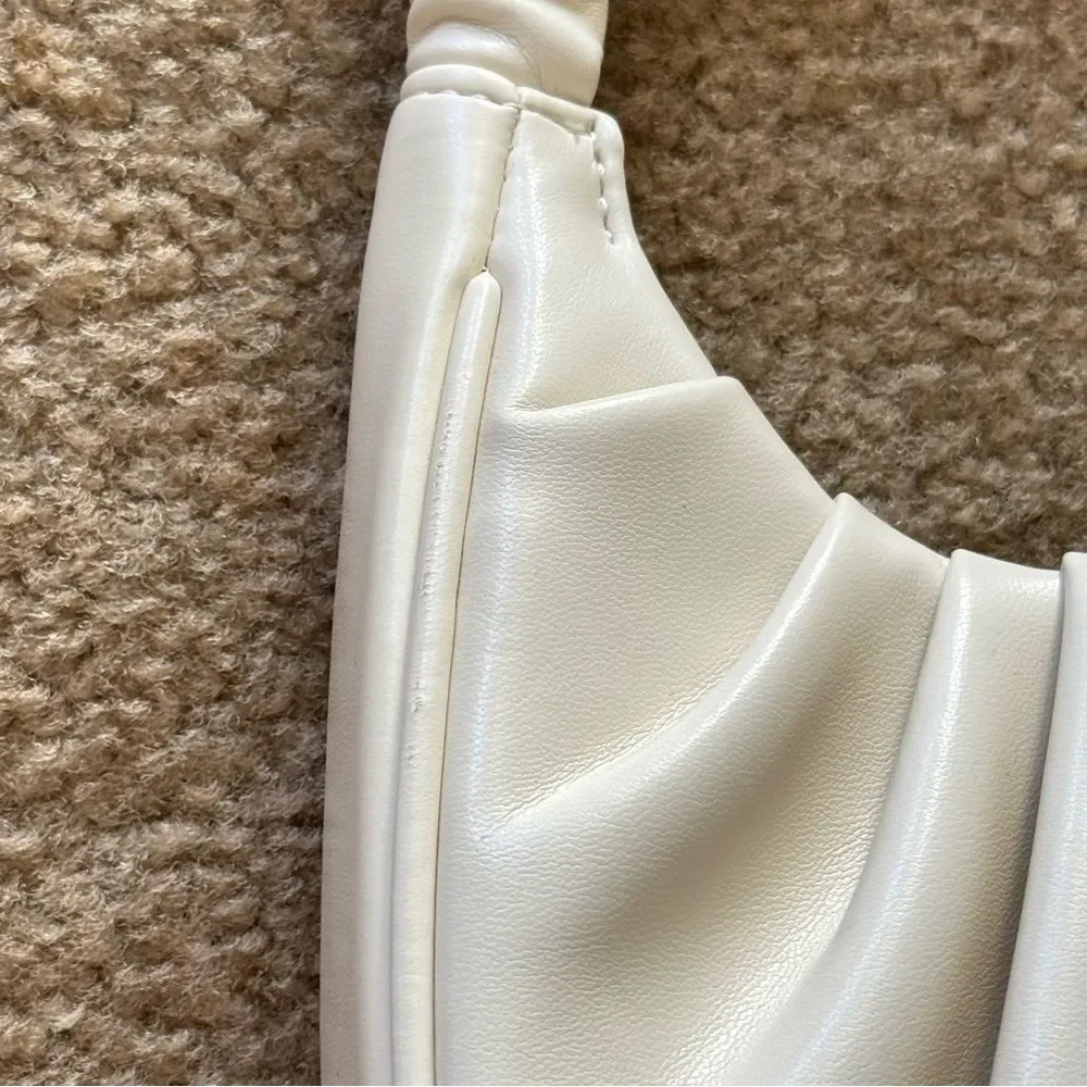 JW. PEI Gabbi Ruched Hobo Handbag Ivory
